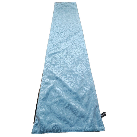 Rodeo Home Table Runner 13"x 75" Velvety Blue Damask Granny Cottage Core Royal - Picture 1 of 6